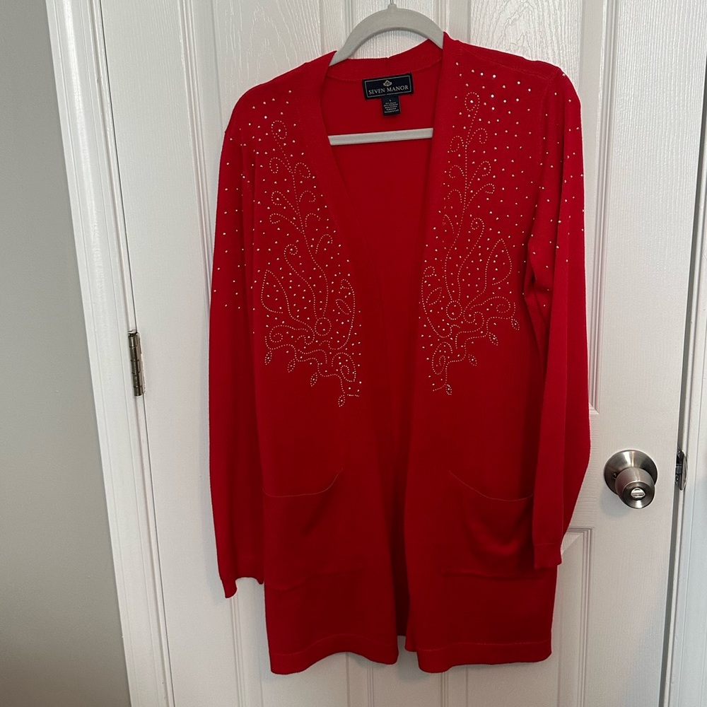 Seven Manor Red Cardigan